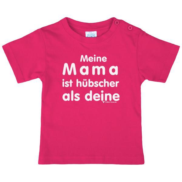 T-Shirt Kinder MEINE MAMA IST HÜBSCHER ALS DEINE, Pink,  Größe 56 - 140