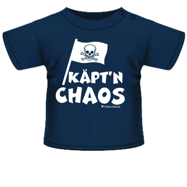 Kinder T-Shirt KÄPT´N CHAOS, blau Pirat / Totenkopf
